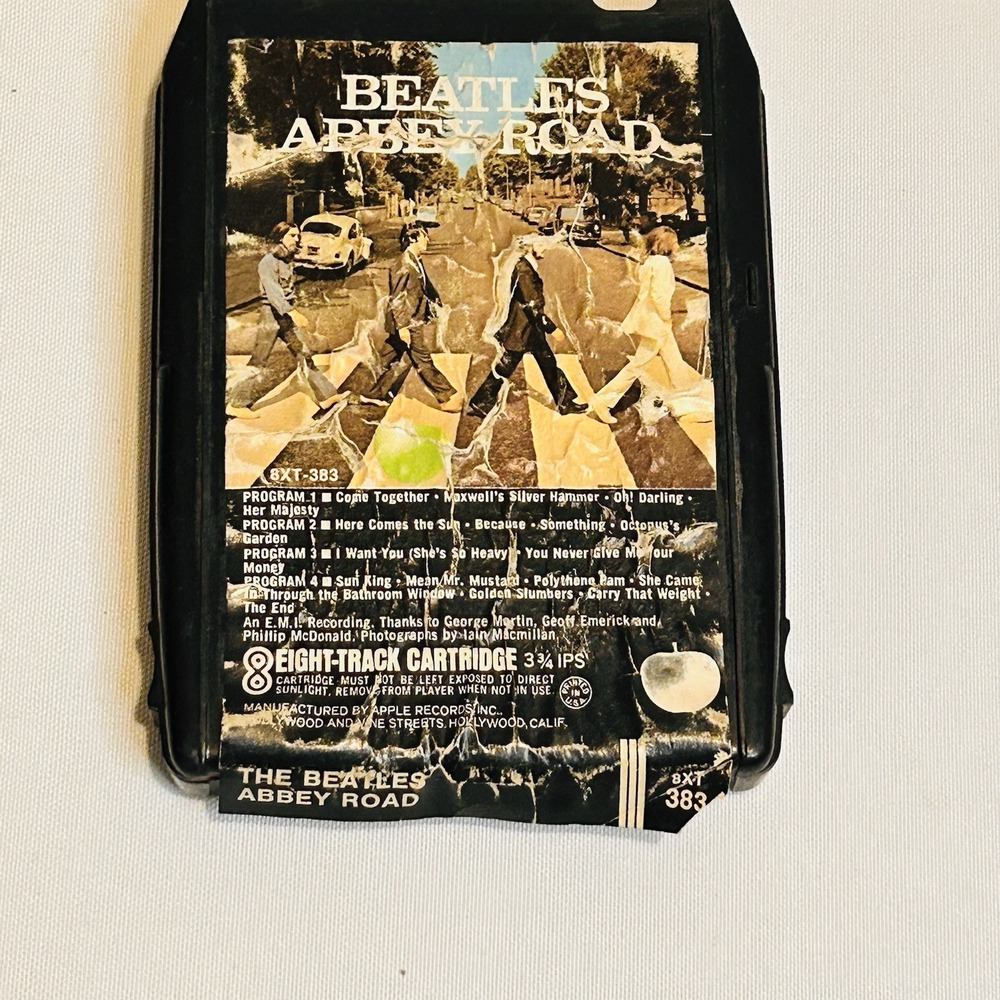 Beatles Abbey Road 8-Track Tape Apple Capitol Records 1969 8XT-383 Untested